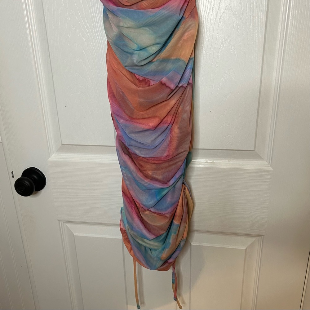 Aritzia Wilfred Rivers Ruched Mesh Dress - Picture 14 of 16